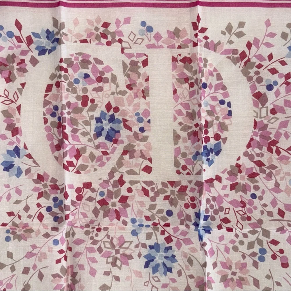 Dior Pink Floral Handkerchief